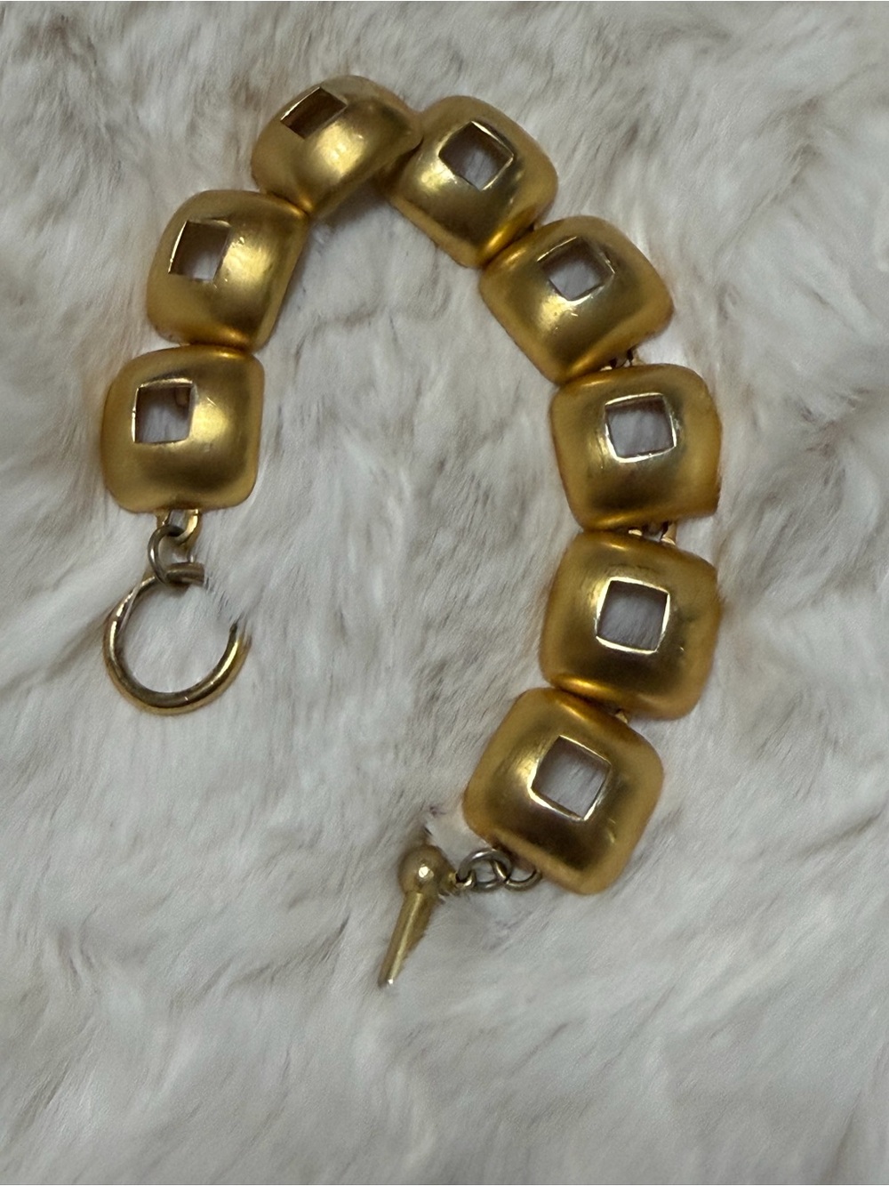Gold Square-Link Statement Bracelet - Women Jewelry Beautiful